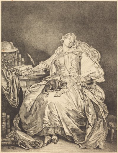 La philosophie endormie - Jean Michel Moreau after Jean Baptiste Greuze