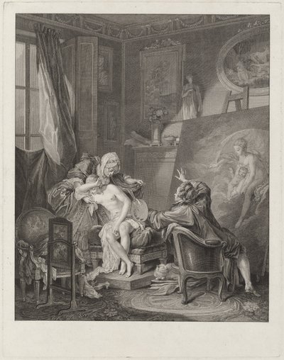 Le modèle honnête - Jean Michel Moreau and Jean Baptiste Blaise Simonet after Pierre Antoine Baudouin