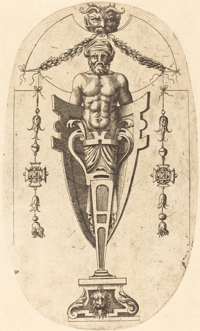 Homme dans une niche - Jean Mignon