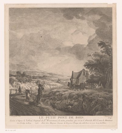 Paysage avec une maison le long d