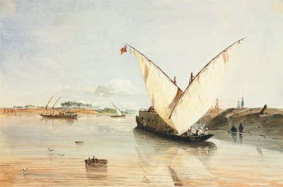 Bateau sur le Nil - Jean Nicolas Henri de Chacaton