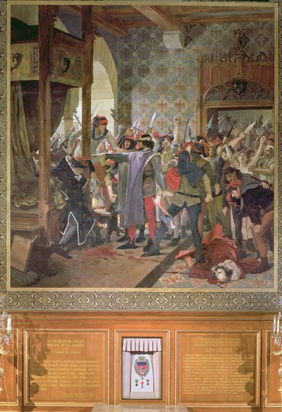 Étienne Marcel protégeant le Dauphin de la foule en 1358 - Jean Paul Laurens