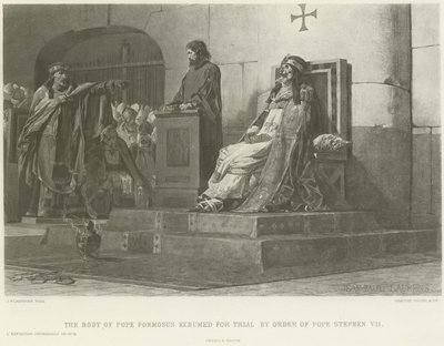 Le corps du pape Formose exhumé pour procès par ordre du pape Étienne VII - Jean Paul Laurens