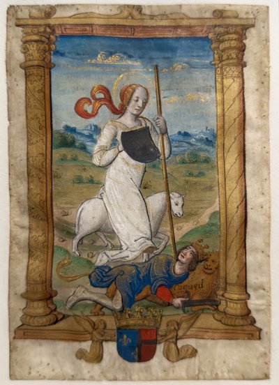 Humilité et orgueil. Les rondeaux des vertus, après 1515 (Parchemin peint et enluminé) - Jean Pichore