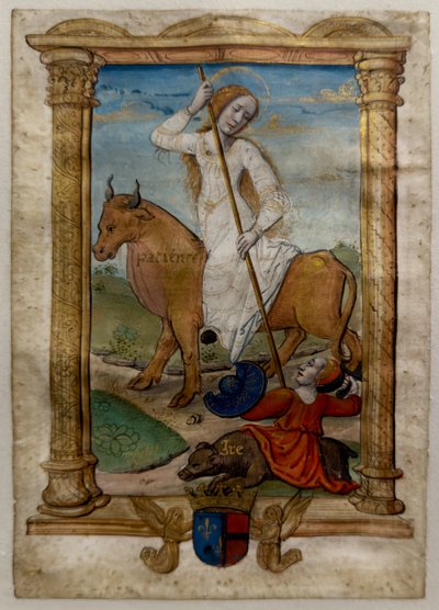 Patience, Ire. Les rondeaux des vertus, après 1515 (Parchemin peint et enluminé) - Jean Pichore