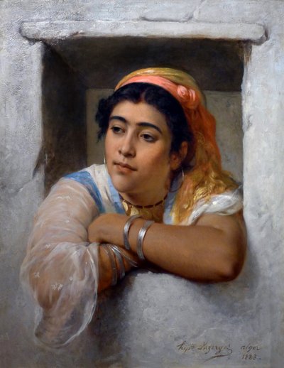 À la fenêtre - Jean Raymond Hippolyte Lazerges