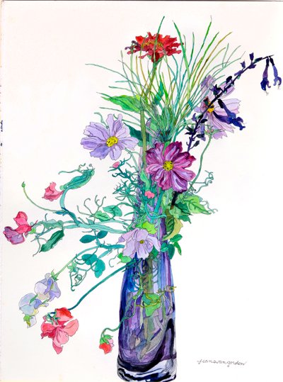 Jerrys vase, 2010 (aquarelle et encre sur papier) - Jean Swan Gordon