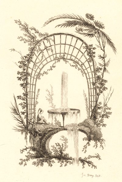 Fontaine sous pergola - Jeanne Deny