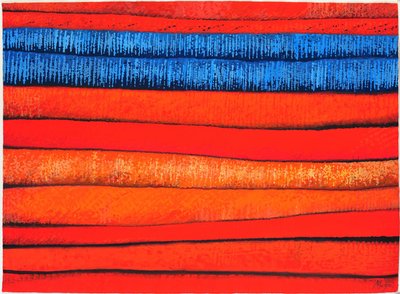 Tissus marocains 3, 2013 (gouache sur papier) - Jeanne Maze