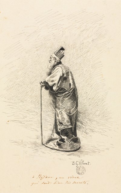 Étude pour le magicien dans "Conte de Fée" - Jehan Georges Vibert