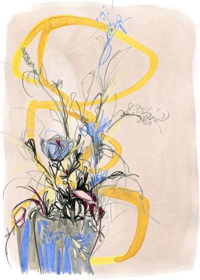 Esquisse florale abstraite - Jenja Braun
