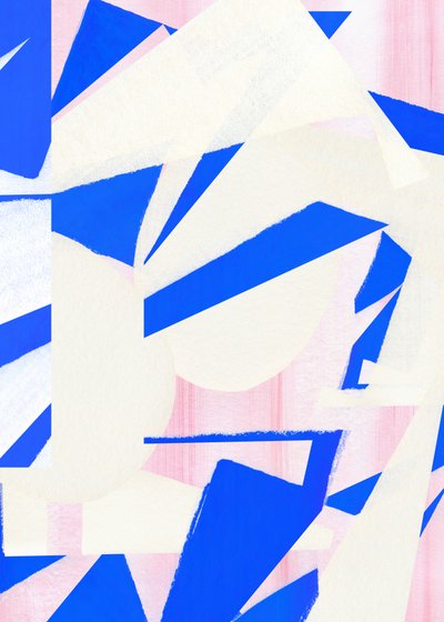 Formes audacieuses bleues et roses - Jenja Braun