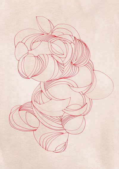Design rouge fluide et organique - Jenja Braun