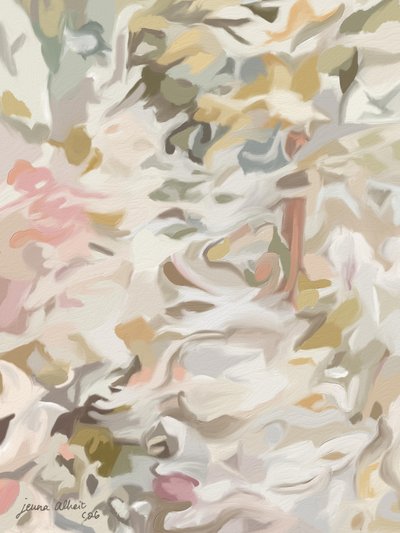 Motif floral abstrait aux tons pastel - Jenna Alheit