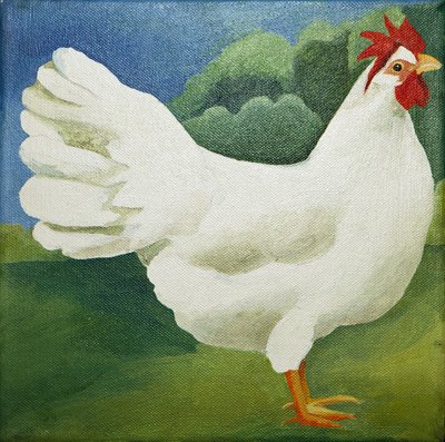 Coq, 2013 (acrylique sur toile) - Jennifer Abbott