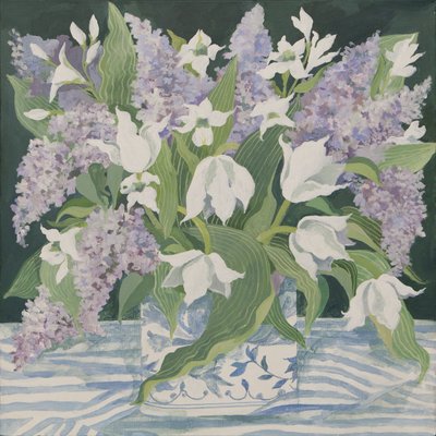Lilas et tulipes (acrylique) - Jennifer Abbott