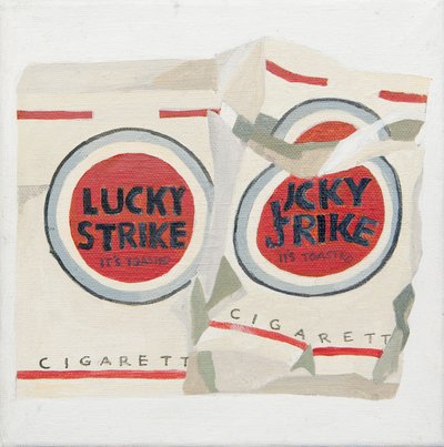 Paquets de cigarettes Lucky Strike blancs (acrylique) - Jennifer Abbott