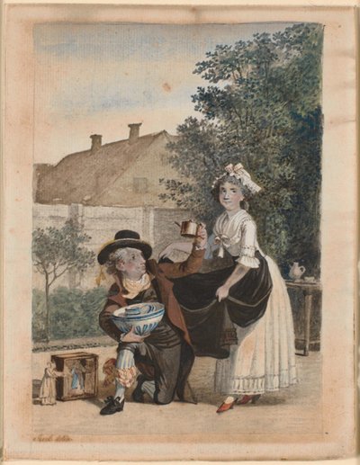 Une scène de la pièce de théâtre de P. A. Heiberg "Chinafarene" - Jens Juel