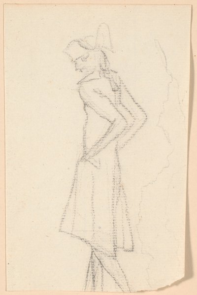 Homme marchant, vu de dos, allant vers la gauche - Jens Juel