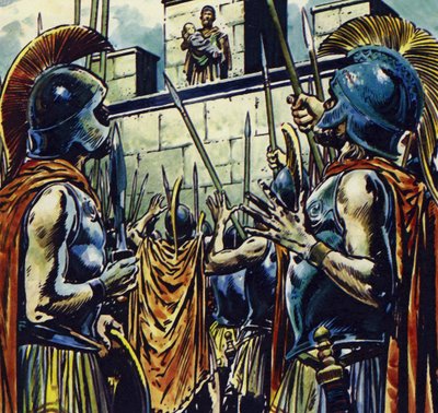 Alexandre le Grand était le fils de Philippe II de Macédoine (lithographie couleur) - Jesus Blasco