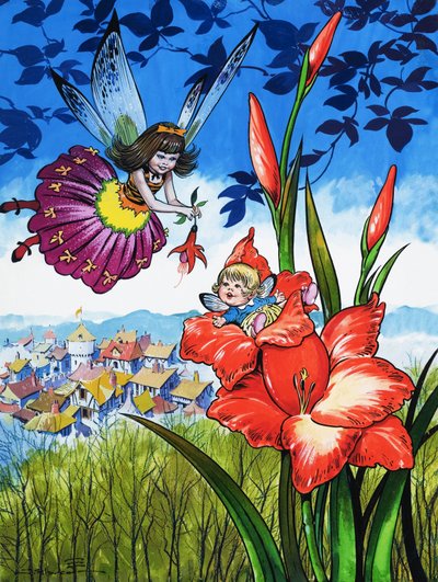 Bébé fée dans une fleur - Jesus Blasco