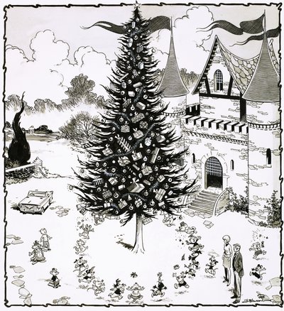 Sapin de Noël entouré d