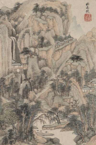 Paysage dans le style de divers vieux maîtres: Dans le style de Ma Wan, 1669 - Wang Jian