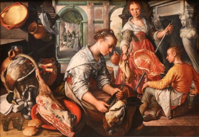 Le Christ dans la maison de Marthe et Marie Le Christ dans la maison de Marthe et Marie - Joachim Beuckelaer