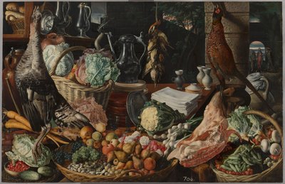 Scène de cuisine avec le Christ à Emmaüs - Joachim Beuckelaer
