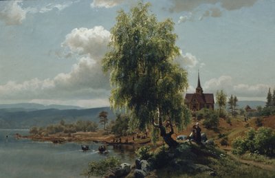 Église sur le fjord - Joachim Frich