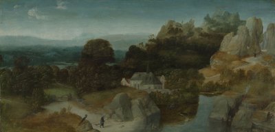 Paysage avec la tentation de Saint Antoine Abbé, vers 1510 (huile sur panneau) - Joachim Patinir