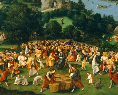 La multiplication des pains ... (huile sur toile) - Joachim Patinir