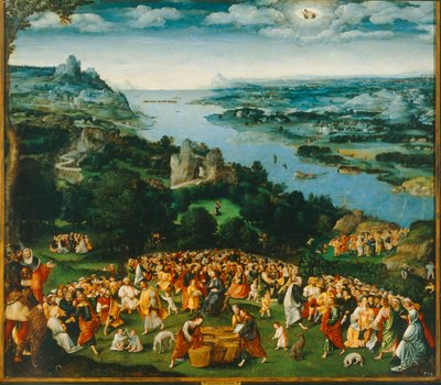 La multiplication des pains ... (huile sur toile) - Joachim Patinir