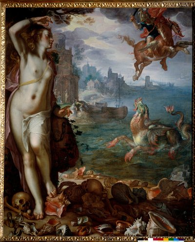 Persée sauvant Andromède enchaînée sur un rocher - Joachim Wtewael or Utewael