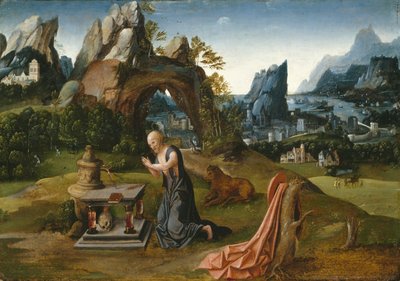 Saint Jérôme priant dans un paysage, 1525-50 - Joachim follower of Patenier or Patinir