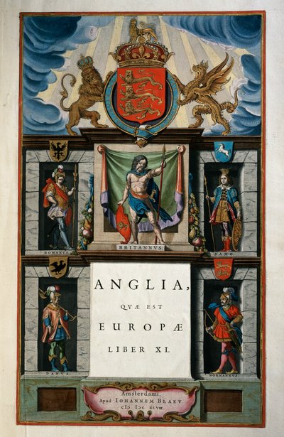 East Anglia quae Europae (Angleterre), Livre XI, page de titre Volume V - Joan Blaeu