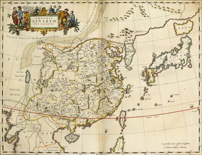 Carte de la Chine, de "Atlas Maior Sive Cosmographia Blaviana", 1662 - Joan Blaeu