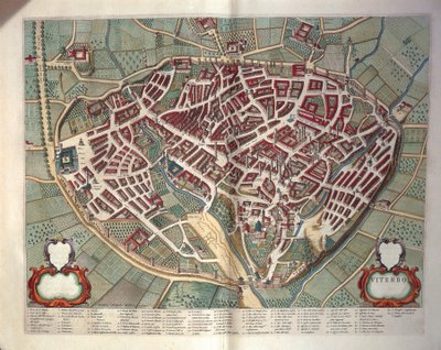 Carte de Viterbo de Theatrum civitatum et admirandorum Italiae - Joan Blaeu