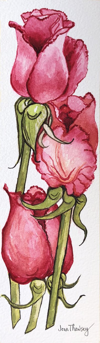 Trois roses rouges - Joan Thewsey