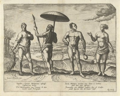 Deux hommes de Cananor et un couple de Malabar - Joannes van Doetechum (I)