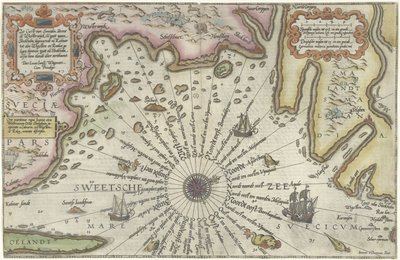 Carte de la côte de la Suède entre Kalmar et Stockholm - Joannes van Doetecum