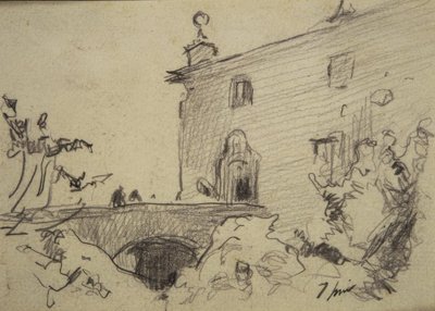 Accès au palais par un pont - Joaquim Mir i Trinxet