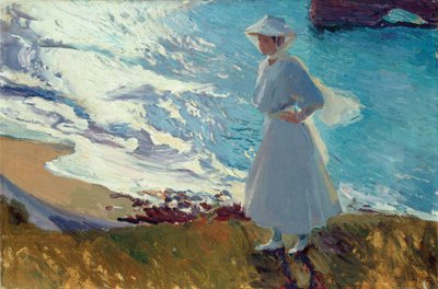 María sur la plage de Biarritz ou « Contre-jour » - Joaquín Sorolla