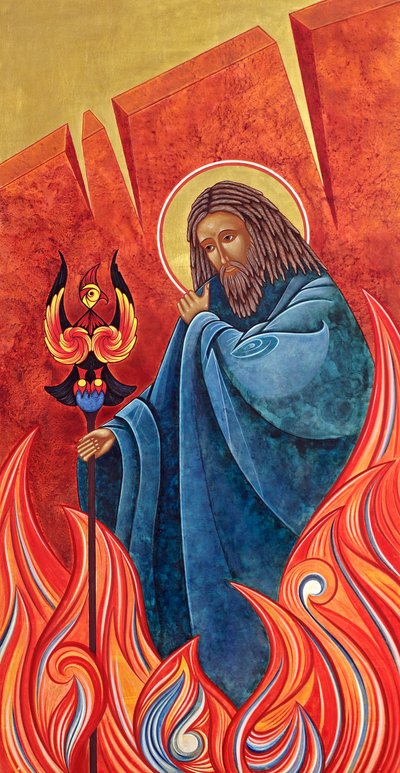 Prophète Élie, 2012 (tempera à l
