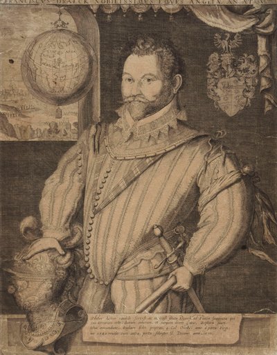 Portrait de Sir Francis Drake - Jodocus Hondius