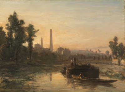 Vue sur la rivière en France - Johan-Barthold Jongkind