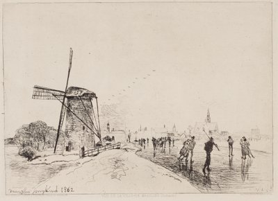 Vue de la ville de Maaslins - Johan Barthold Jongkind
