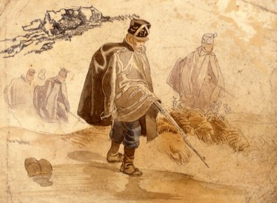 Infanterie en manteau et en opérations de combat de 1848-49 - Johan Baptiste Heinefetter
