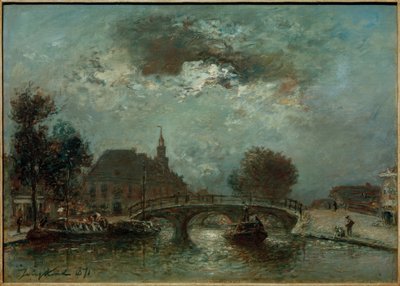 La Maison des vieilles femmes et des enfants au Spui à La Haye - Johan Barthold Jongkind