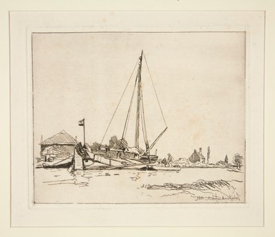 La Barque amarrée - Johan Barthold Jongkind